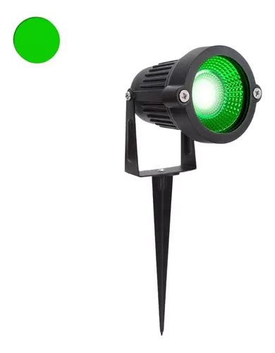 Espeto Jardim 5w Led Luz Verde Lâmpada Cob Bivolt MercadoLivre