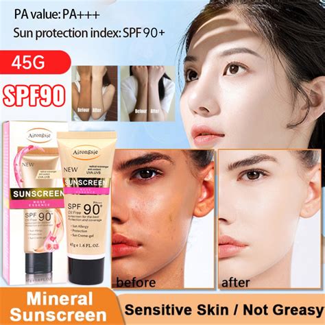 Spf90 Whitening Sunscreen Cream Long Lasting Uv Protection Base