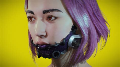 Cyberpunk Girl Head 3d Model By 3d Stuff Guionbaj0 [d121abb] Sketchfab