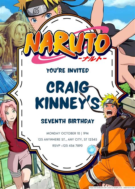 Naruto Birthday Invitation | Download Hundreds FREE PRINTABLE Birthday ...