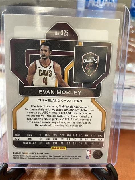 2021 22 Panini Prizm Rookie Card Evan Mobley 325 Base Cleveland