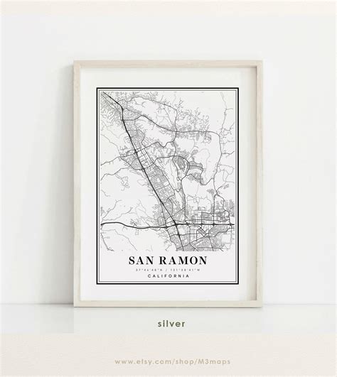 San Ramon California map San Ramon CA map San Ramon city | Etsy