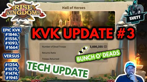 Rise Of Kingdoms KVK UPDATE 3 3 600 000 DEAD TROOPS KINGDOM