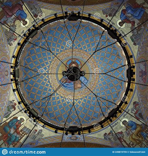 Decorations And Frescoes On The Dome Of The Naval Cathedral Of St