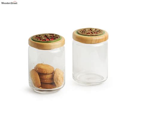 Buy Duals Of Dhokra Snacks And Cookies Jar Set At Off Online