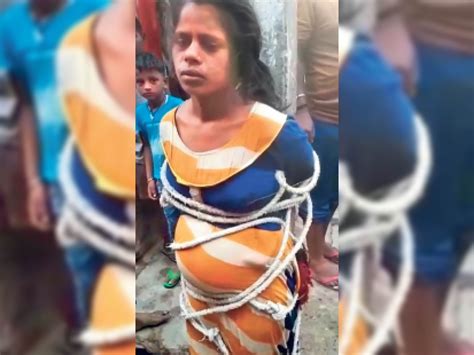 Pregnant Tied Her To The Pal And Beaten Up Sp Bolo Viral Video Is Being Investigated मानवता