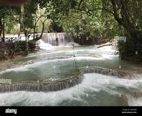 Waterfalls Luang Prabang Stock Photo - Alamy