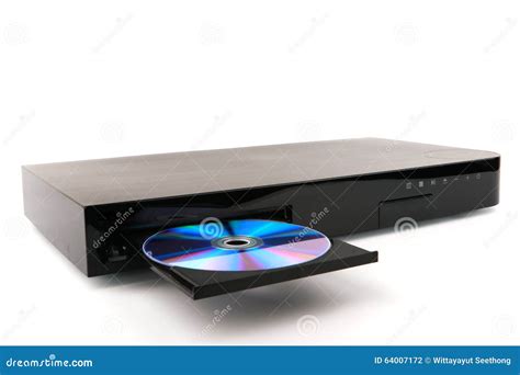 DVD, CD Disk Insert To Dvd Player On White Background, Close-up ...