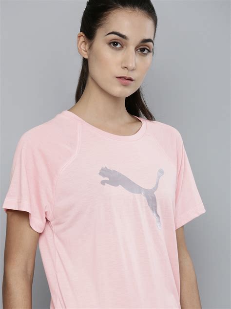 Buy Puma Women Pink Brand Logo Drycell Evostripe Printed T Shirt