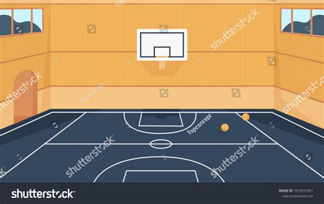 Basketball Court Vector Illustration Cartoon 3d Stock Vector (Royalty ...