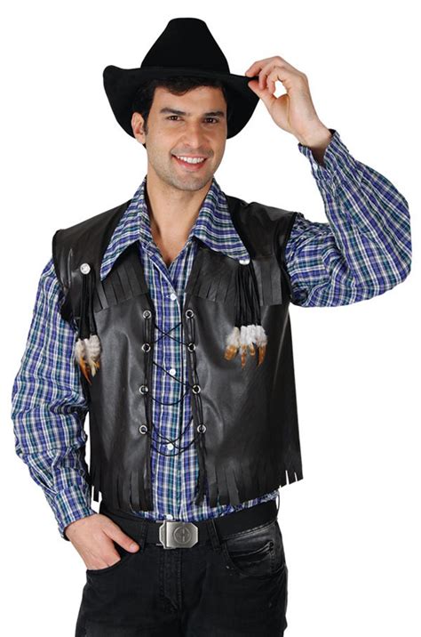 Deluxe Cowboy Mens Waistcoat Cowboys And Indians Accessories Mega