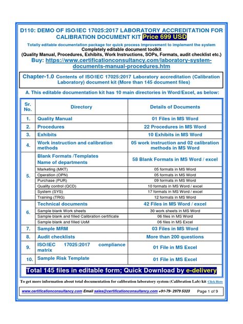 Calibration Lab Accreditation Documents | PDF | Verification And ...