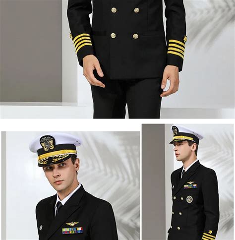 Navy Standard Uniform Yacht Ship Captain Clothing For Men Perfect For ...