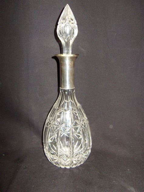 Proantic Carafe En Cristal Et Col En Argent