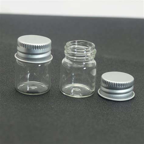 Empty Small Glass Storage Bottles Vials With Screw Cap Ml X Mm