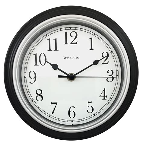 Westclox 8 5 Round Wall Clock Black 46991a Travel Alarm Clocks The Westclox Source