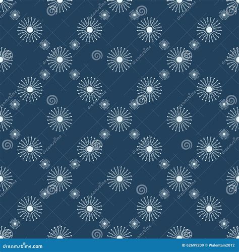 Seasonal Winter Symmetrical Blue Background with Snowflakes Stock ...