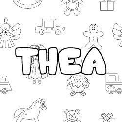 Coloriage Pr Nom Thea Sans D Passer