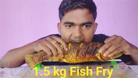 15 Kg Big Fish Fry Eating Challenge Rofi The Food Lover Youtube