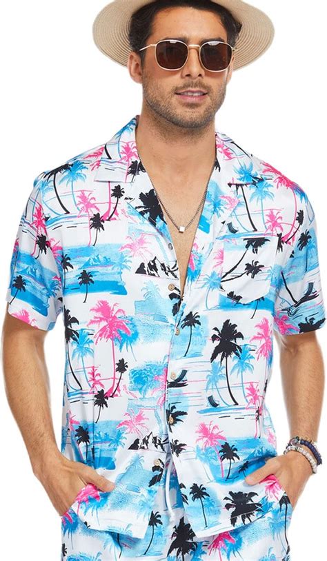 Coofandy Mens Hawaiian Shirt Short Sleeve Beach Tropical Shirts Summer