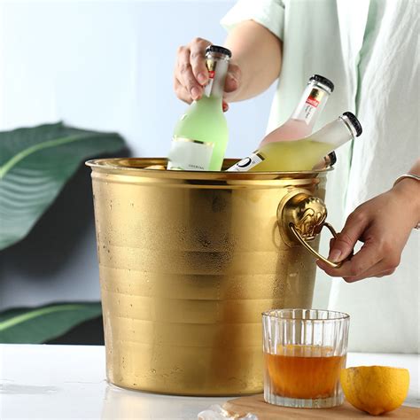 Thickened Stainless Steel Tiger Head Ice Bucket With High Value For