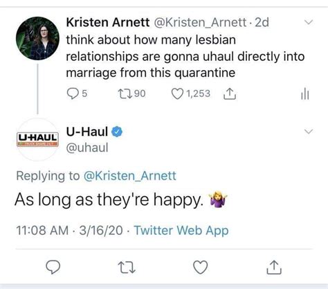 Uhaul Supports Lesbian Quarantine Marriages Ractuallesbians