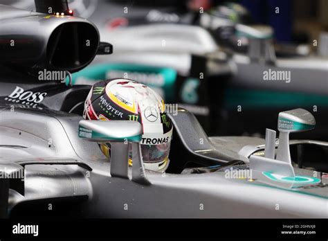 Mercedes Amg F W Hybrid Celebrates In Parc Ferme Hi Res Stock