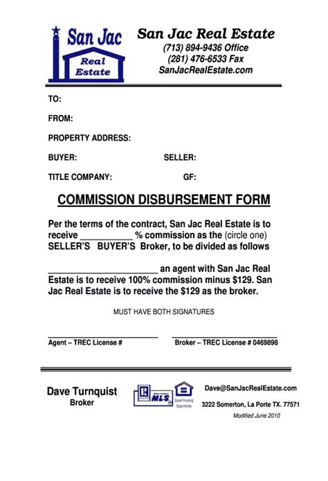 Commission Disbursement Authorization Form Template Easily Airslate