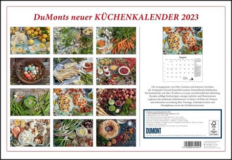 DUMONTS neuer Küchenkalender 2023 Broschürenkalender mit Rezepten