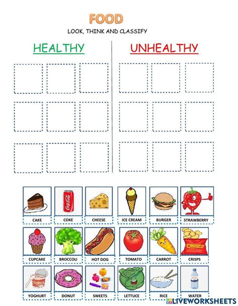 Twinkl Symbols Healthy Food Sorting Activity Teacher Made