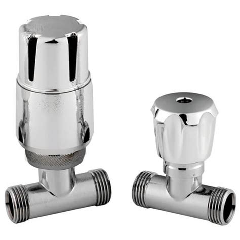 Frontline Straight Thermostatic Lockshield Radiator Valves