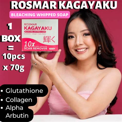 Original Rosmar Kagayaku Bleaching Whipped Soap Per Box Pcs X