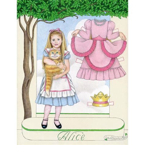 Alice In Wonderland Paper Doll 8x10 Print Etsy Paper Dolls Alice In Wonderland Vintage