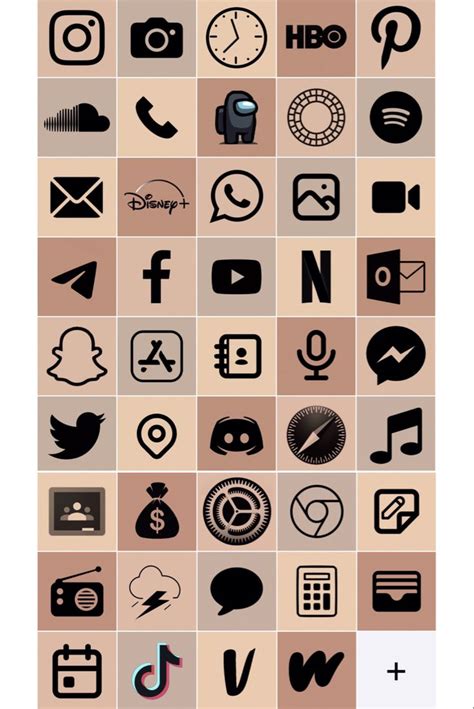 Brown Beige Icons Iphone Photo App Ios App Icon Design App Icon