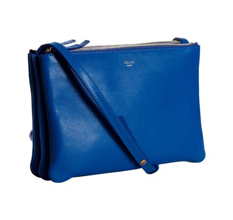 Céline Royal Blue Lambskin Trio Crossbody Bag In Blue Lyst