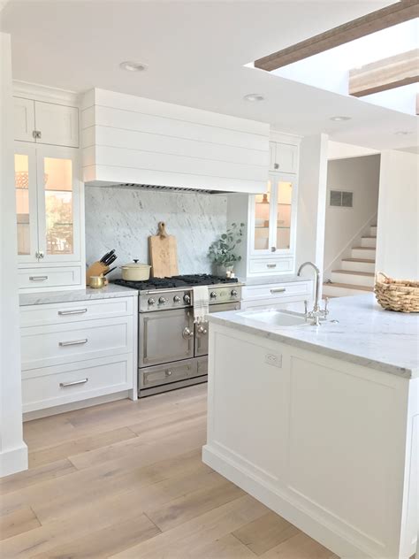 White Kitchen With Custom Shiplap Hood Eyeforpretty Lake House