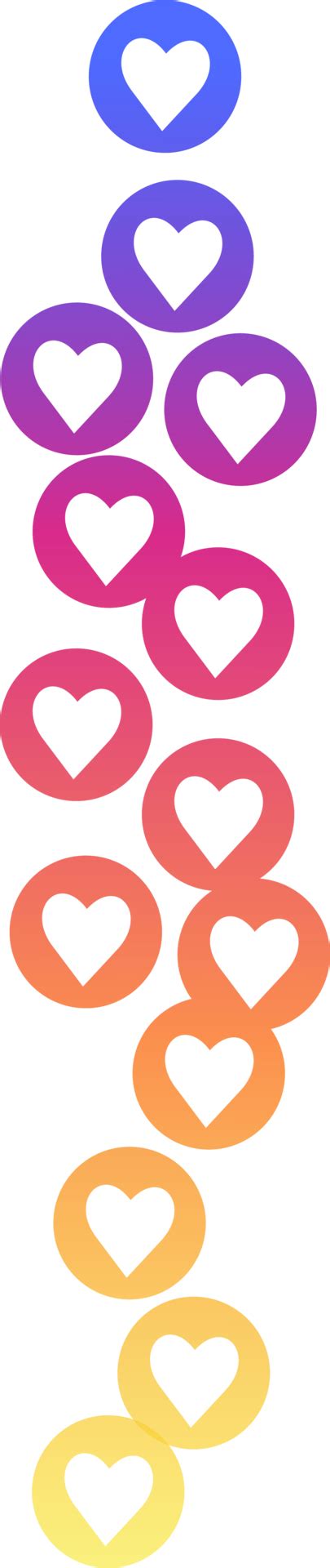 Flying Hearts On Transparent Background Love Likes Emotions For Social