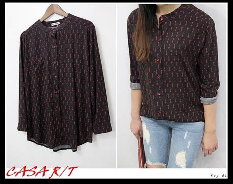 CASA R T 小安 nude Dress Code 款 法式 鑰匙 印花 襯衫 現貨免運正 韓 bff80s Yahoo拍賣