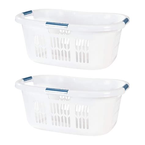 Rubbermaid Bushel Small Hip Hugger Portable Plastic Laundry Basket