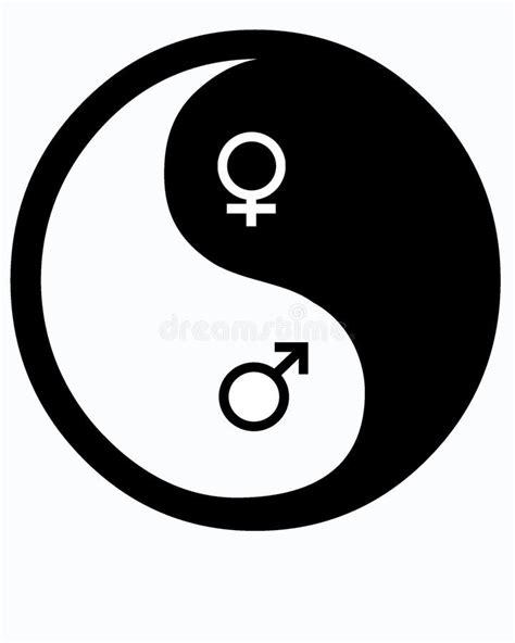 Yin Yang Male Female Symbols Stock Vector Illustration Of Sexes