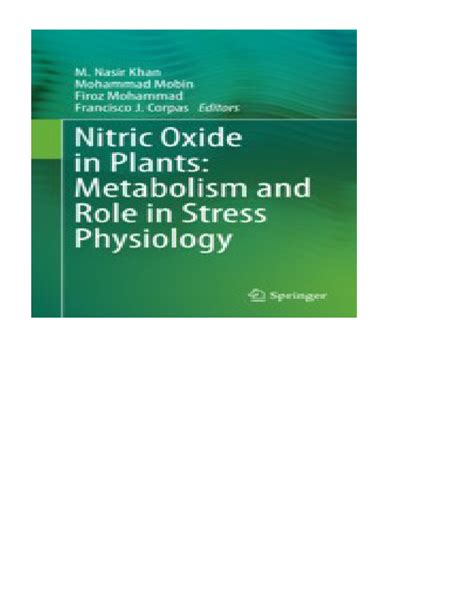 (PDF) Nitric Oxide Synthesis in Plants: A Recent Update