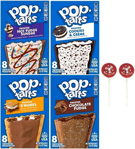 Pop Tart Frosted Toaster Pastries Variety Hot Fudge Sundae Smores Chocolate