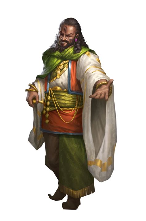 Male Human Arabic Merchant Rogue Pathfinder 2E PFRPG PFSRD DND D D 3