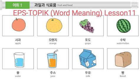 EPS TOPIK Word Meaning Lesson 11 YouTube