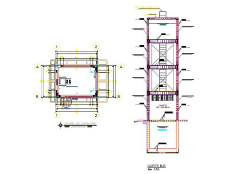 Cisterna Y Tanque Elevado En AutoCAD CAD 96 74 KB Bibliocad