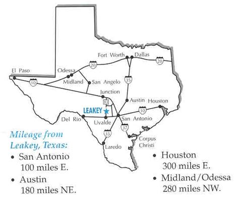 Maps and Directions for Leakey Springs Cabins - Rental Cabins and Homes on Leakey Springs