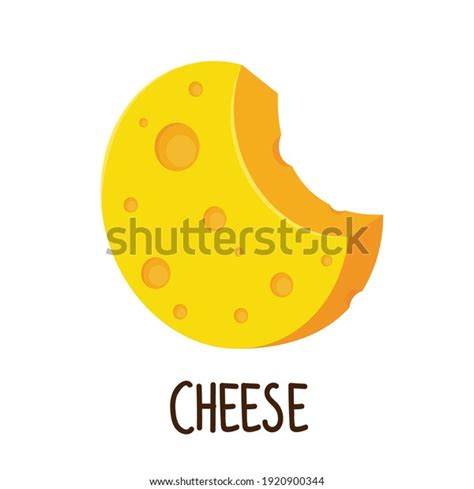 Cheese Symbol Cheese Logo Design Moon Stock Vector Royalty Free