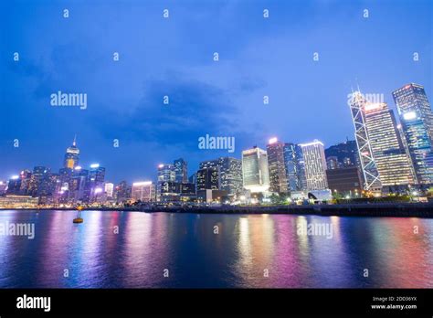 Hong Kong city at night Stock Photo - Alamy