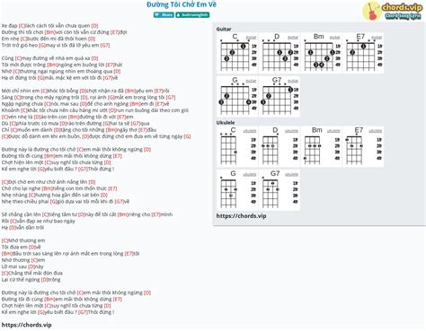 Chord: Đường Tôi Chở Em Về - tab, song lyric, sheet, guitar, ukulele | chords.vip