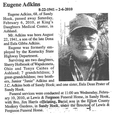 Eugene Gene Adkins Find A Grave Memorial